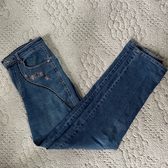 Vintage Embroidered High Rise Jeans (Size 28) - Picture 3 of 8